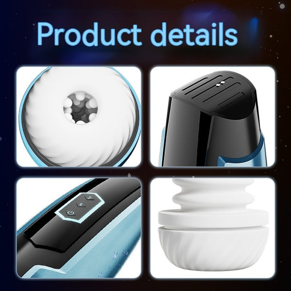 Blue Starry Sky Telescopic Vibration Massager