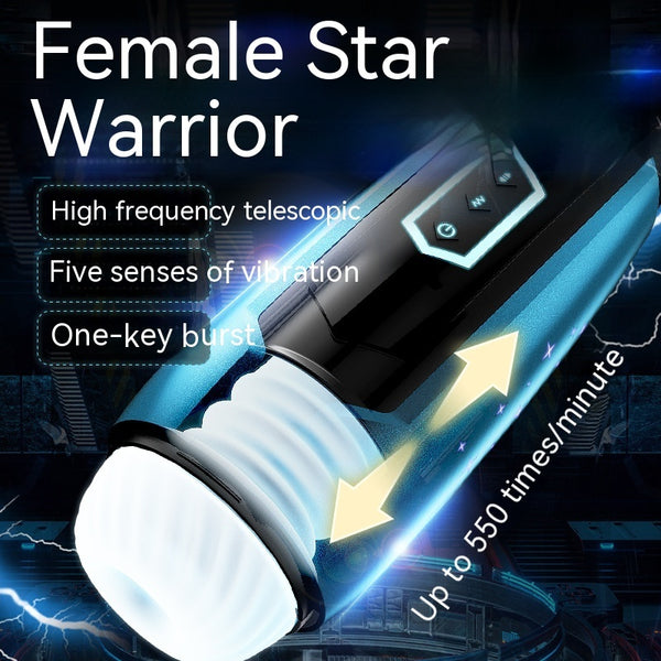 Blue Starry Sky Telescopic Vibration Massager