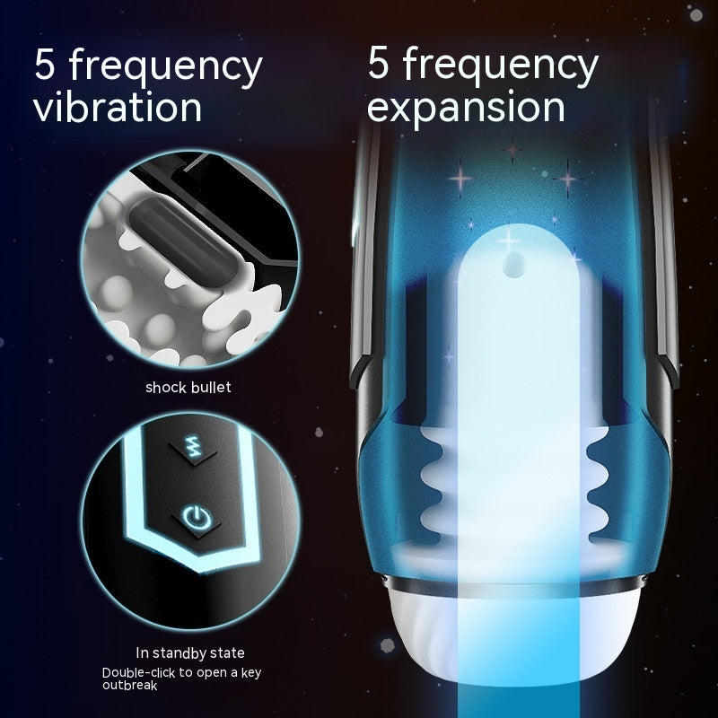 Blue Starry Sky Telescopic Vibration Massager