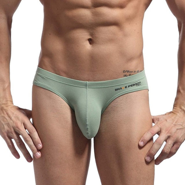 BRAVE PERSON Sexy Men Underwear Briefs U convex Big Penis Pouch Design Wonderjock Men Cotton Briefs for Man Bikini Hot Sale