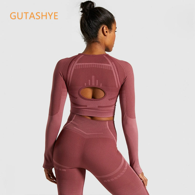 GUTASHYE 2 Piece Set Workout Clothes for Women Sports Bra and Leggings Set Sports Wear for Women Gym Clothing Athletic Yoga Set