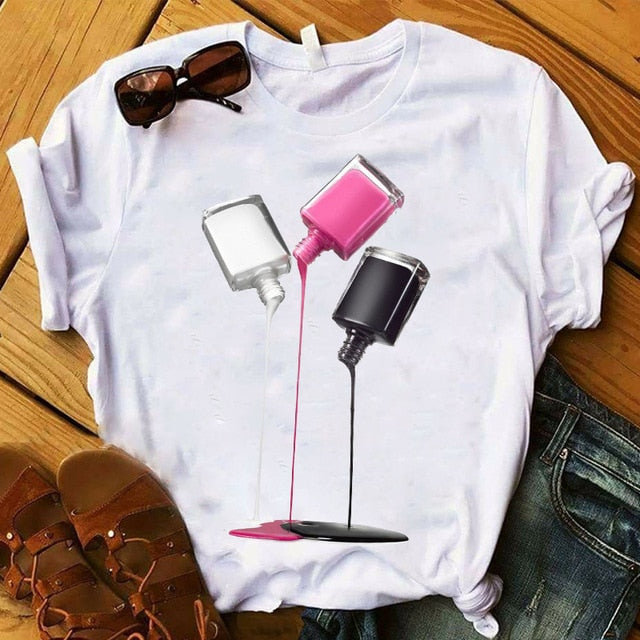 Graphic women blouses 3D Finger T-shirt