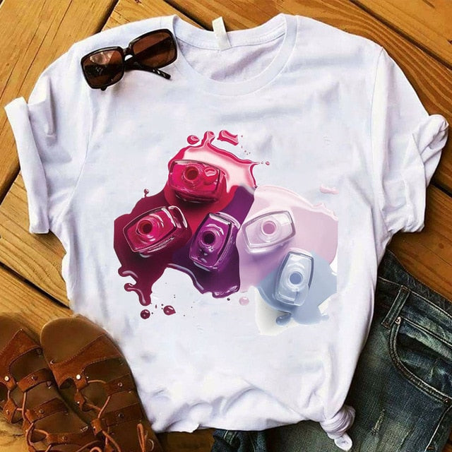 Graphic women blouses 3D Finger T-shirt