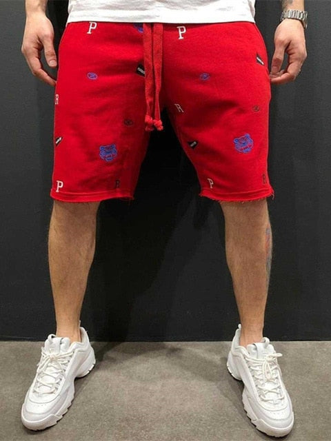 Trends Brand Shorts Male Beggar Shorts Embroidered Fashion 5 Piont Pants Summer Outdoor Sport Casual Street Hip Hop Short Pants