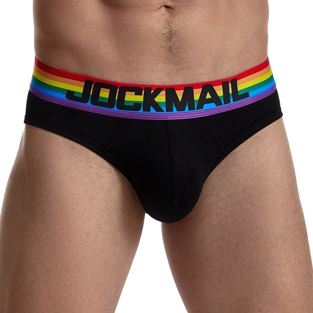 2021 New Cotton Sexy Gay Men Underwear Bikini Men Briefs Rainbow
