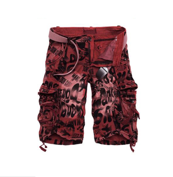 2021 Summer New Large Size 29-42 Loose For Men's Military Cargo Beach Shorts Army Camouflage Short Trouers