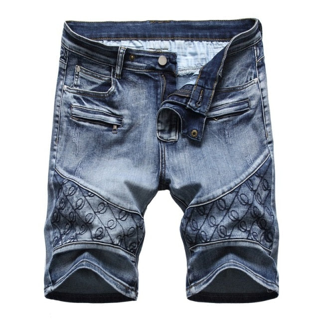 New Fashion Mens Ripped Short Jeans Brand Clothing Bermuda Summer 100% Cotton Shorts Breathable Denim Shorts Male Size 28-38