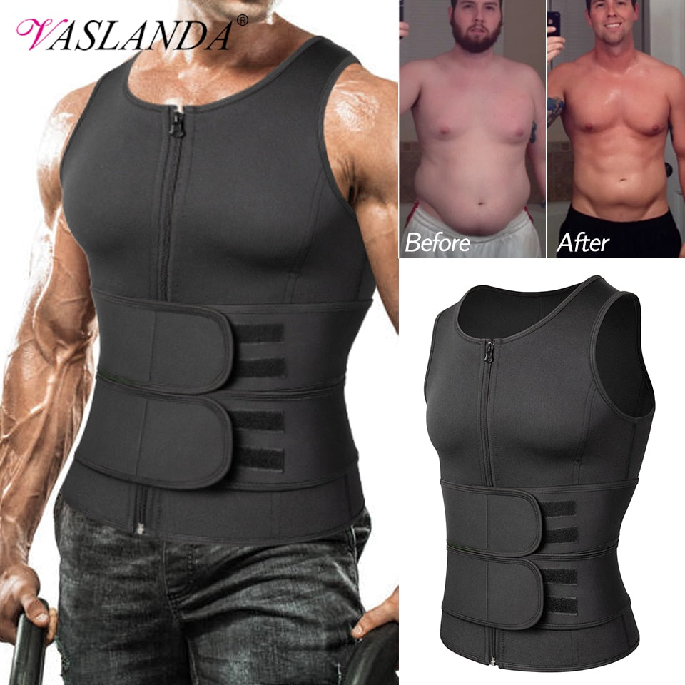 Men Body Shaper Vest Sauna Fat Burning Top - Max Shapewear