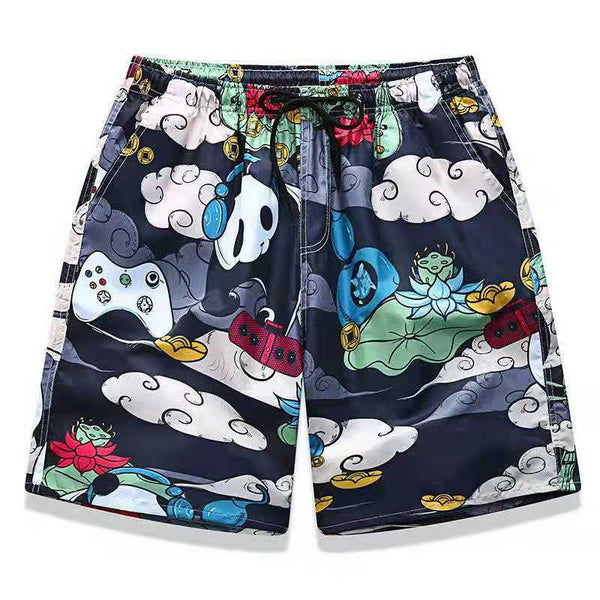Summer luxury brand men's shorts, quick-drying surf pants,  boutique pants loose casual sports three-point beach pants